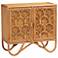 bali & pari Baylor Bohemian Light Honey Rattan Storage Cabinet