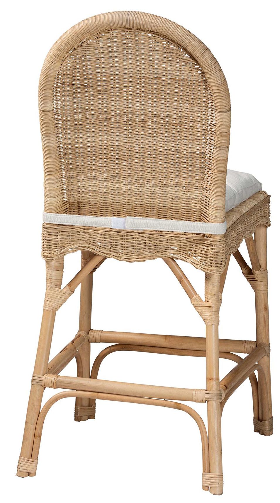 Image 2 bali & pari Bilu Bohemian Natural Rattan 2-Piece Counter Stool Set more views