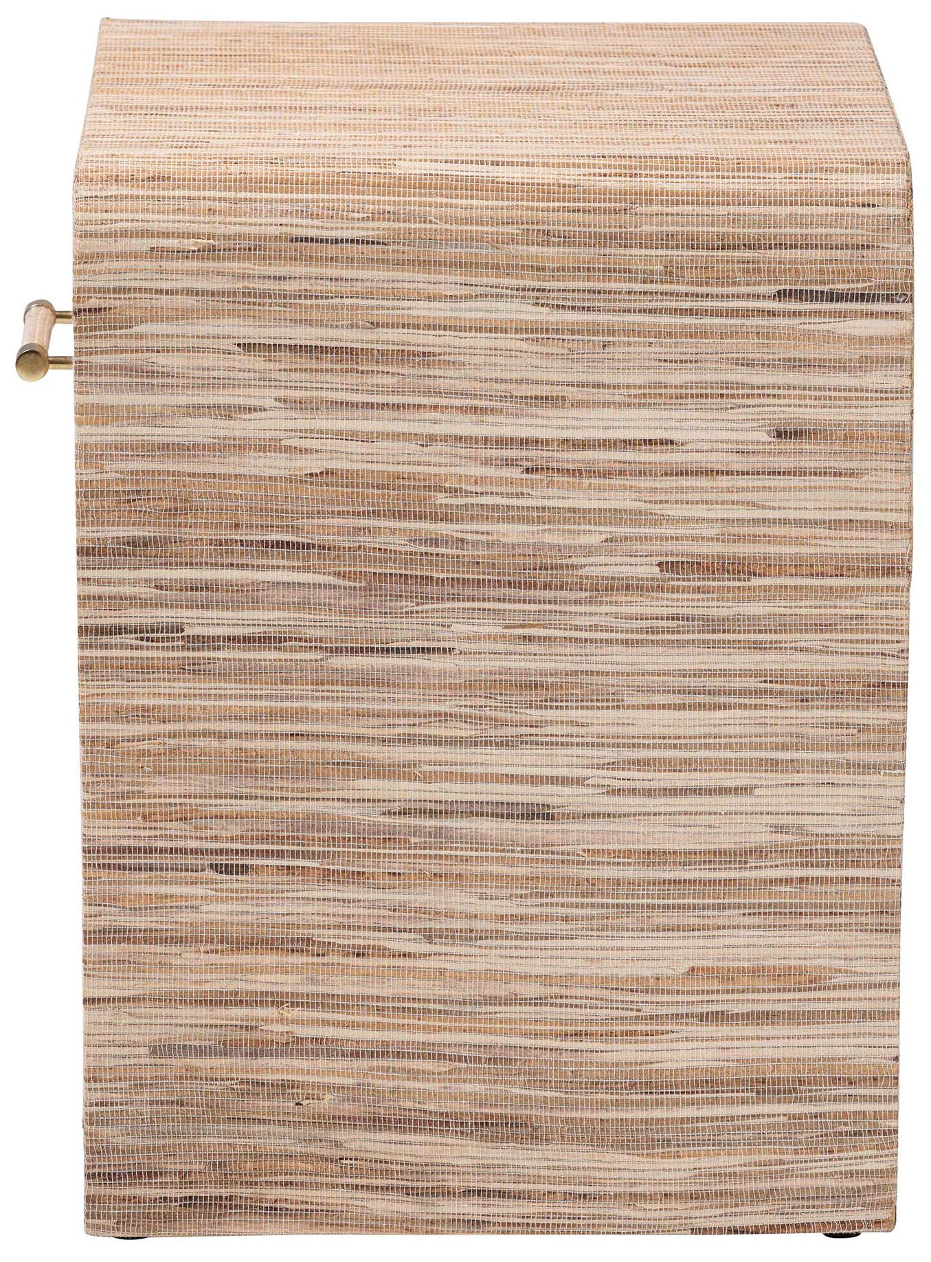 bali & pari Callan Bohemian Woven Natural Grasscloth 1-Drawer Nightstan