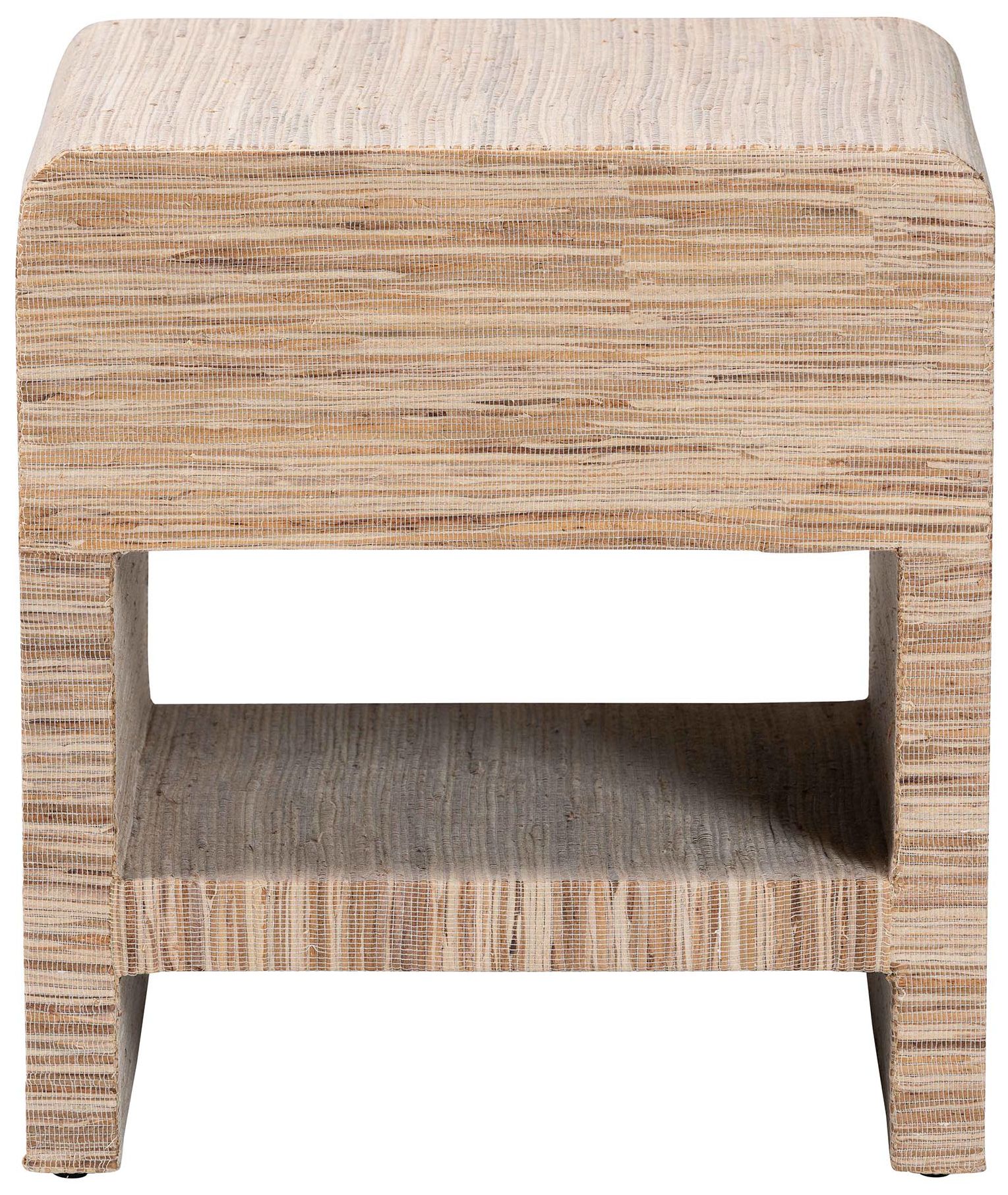bali & pari Callan Bohemian Woven Natural Grasscloth 1-Drawer Nightstan