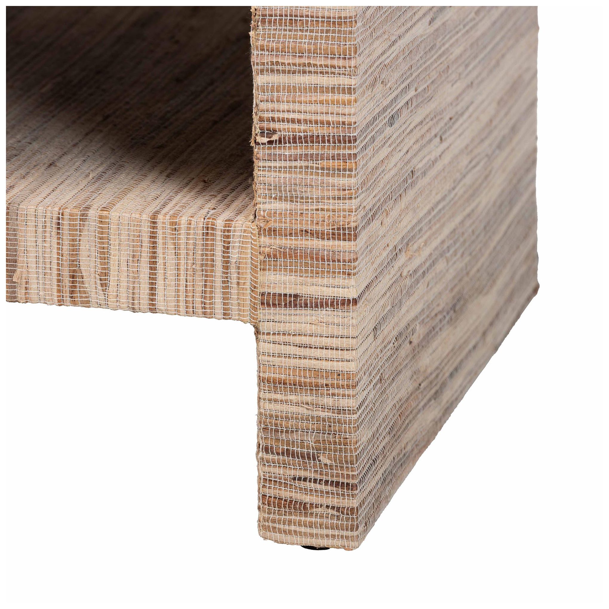 bali & pari Callan Bohemian Woven Natural Grasscloth 1-Drawer Nightstan