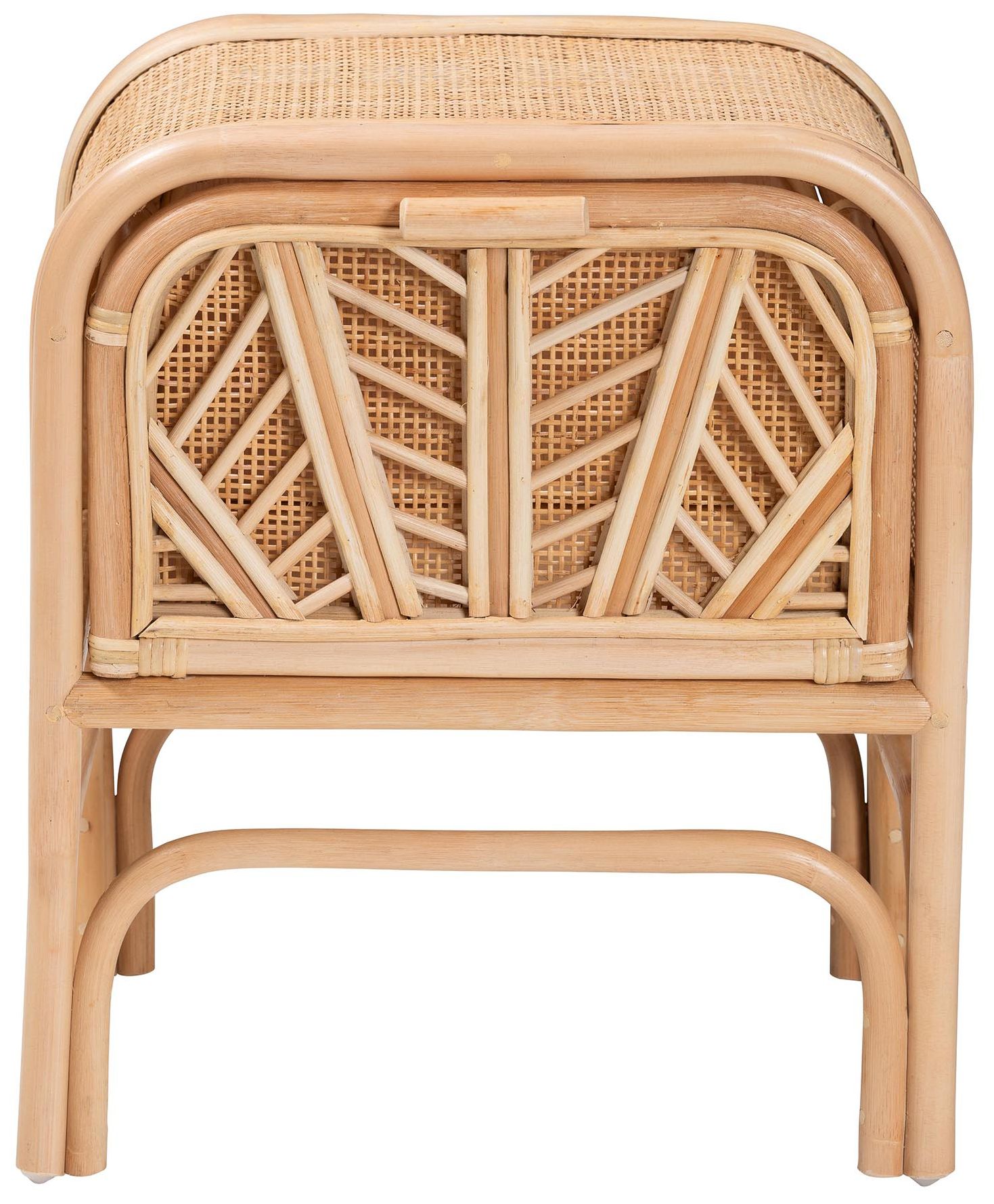 Thumbnail4 of bali & pari Carabella Bohemian Natural Rattan 1-Drawer Nightstand more views