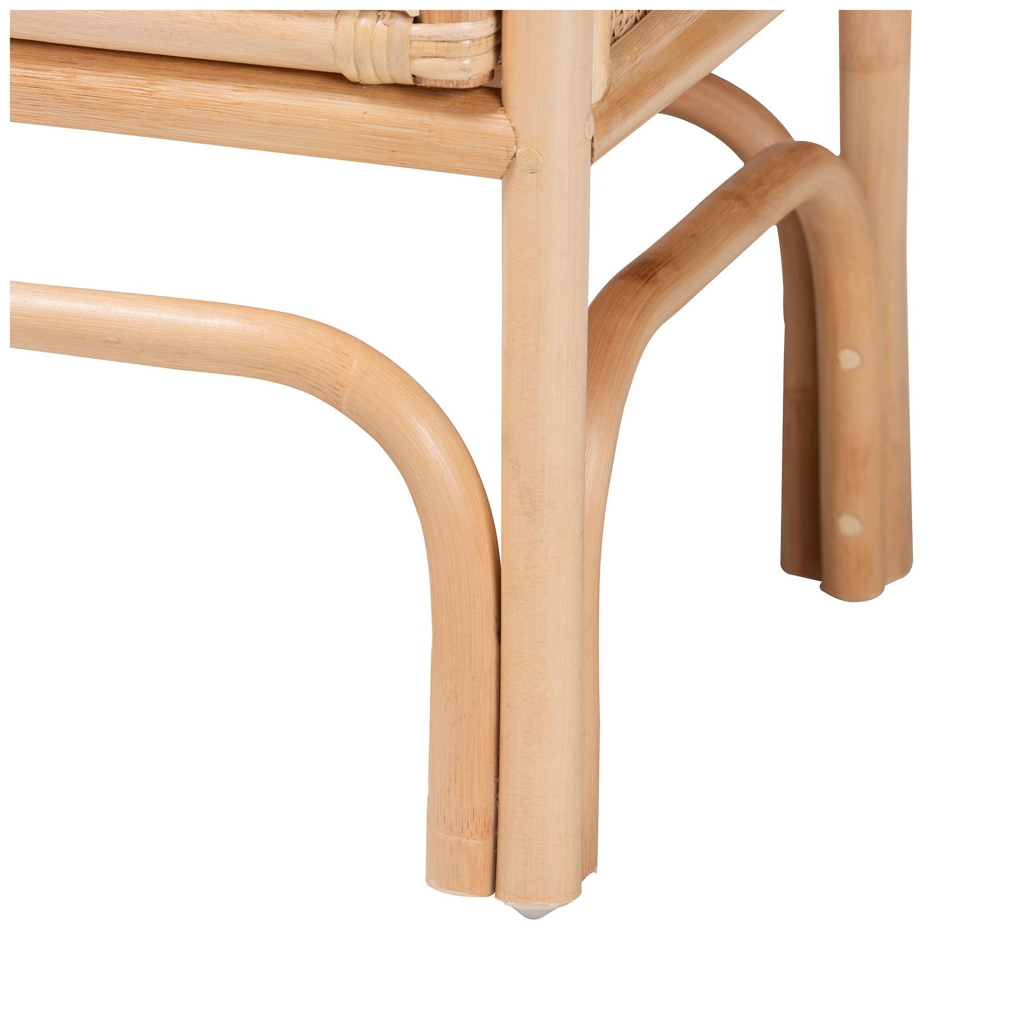 bali & pari Carabella Bohemian Natural Rattan 1-Drawer Nightstand