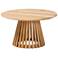 bali & pari Caribic Modern Slatted Acacia Wood Coffee Table