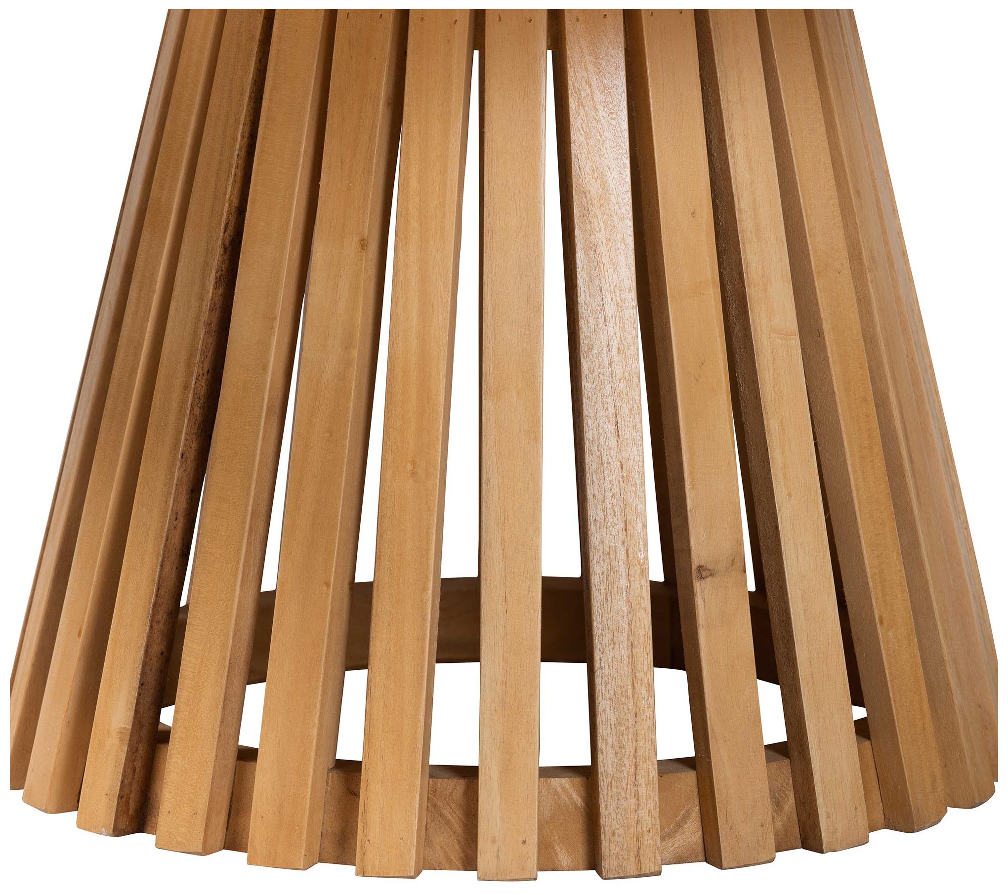 Image 5 bali & pari Caribic Modern Slatted Acacia Wood Coffee Table more views
