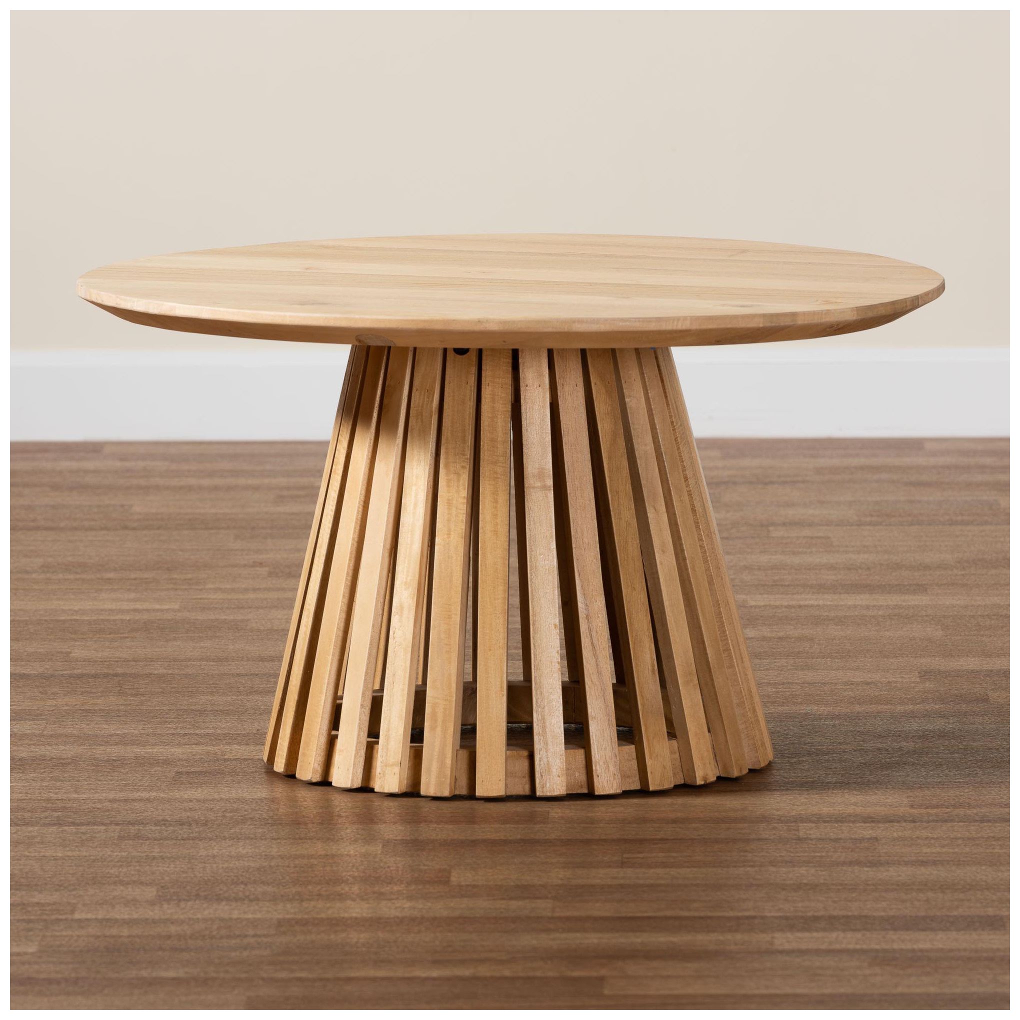 Image 6 bali & pari Caribic Modern Slatted Acacia Wood Coffee Table more views