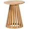 bali & pari Caribic Modern Slatted Acacia Wood End Table