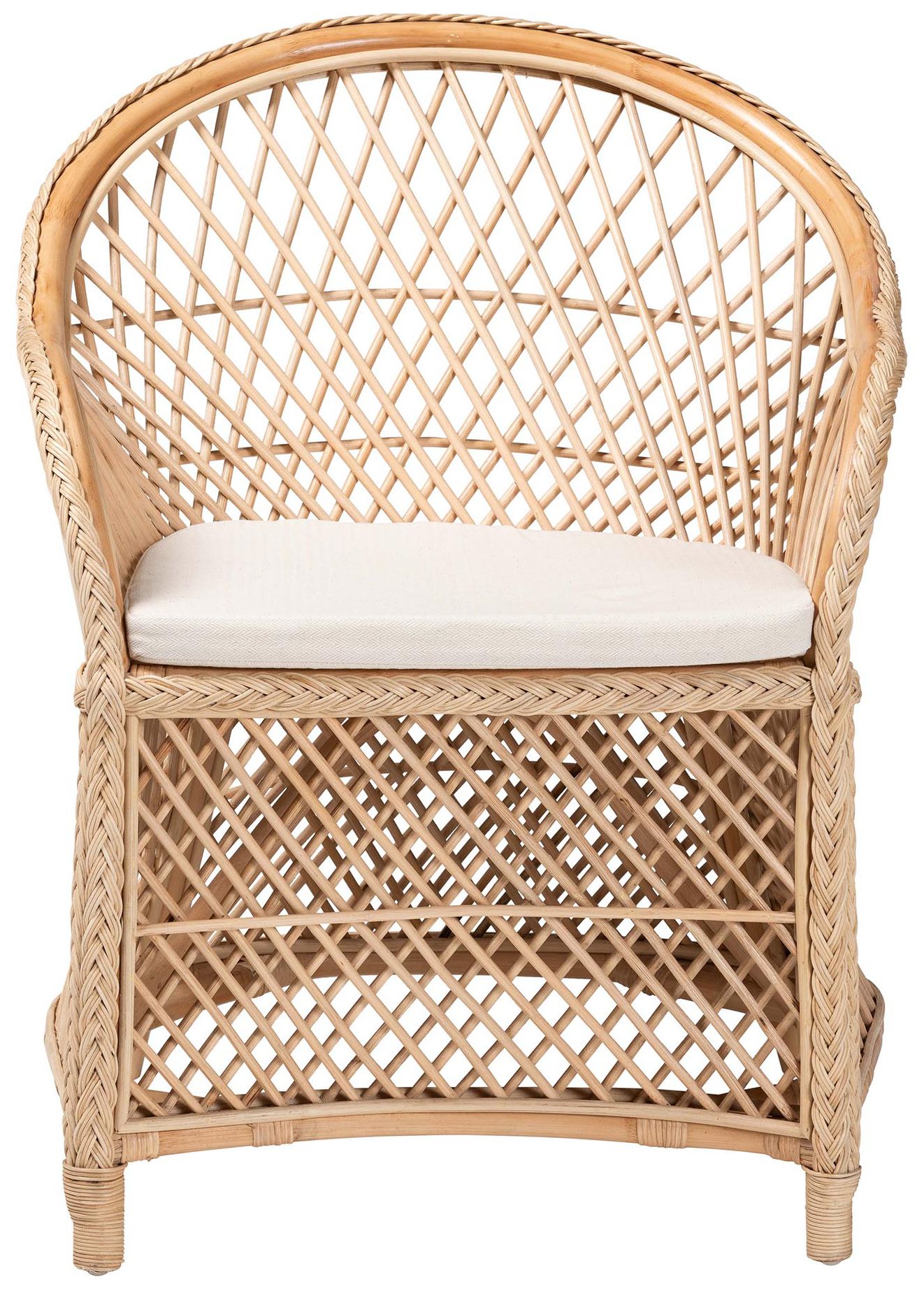 Thumbnail3 of bali & pari Casilda Bohemian Natural Braided Rattan Arm Chair more views
