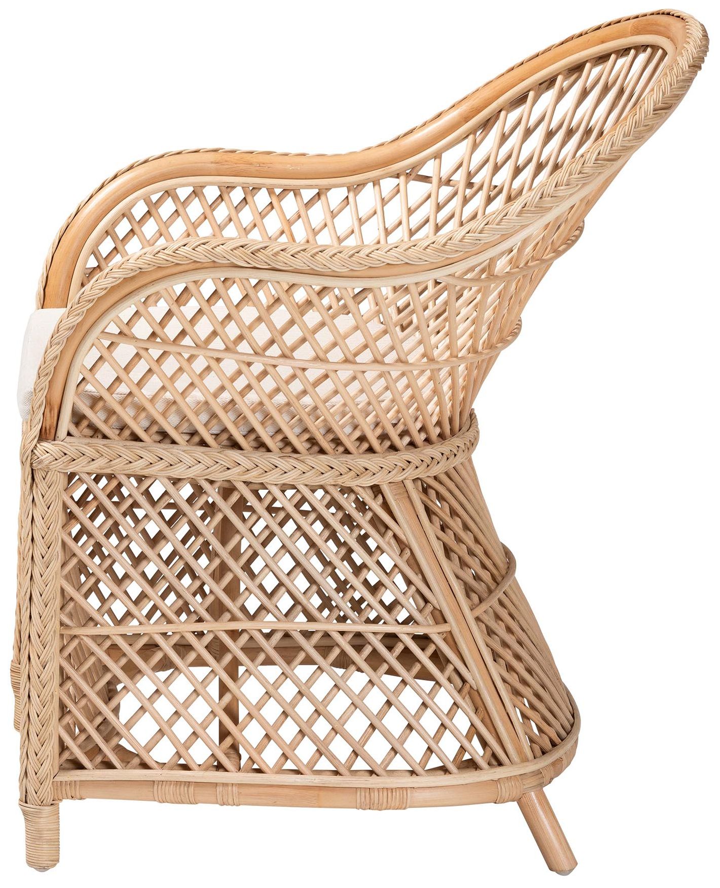 Thumbnail4 of bali & pari Casilda Bohemian Natural Braided Rattan Arm Chair more views