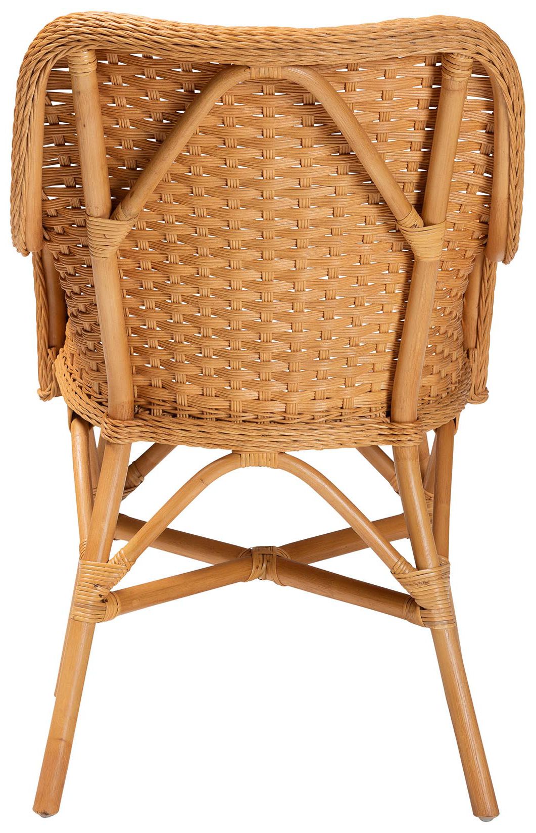 Image 5 bali & pari Celsie Bohemian Light Honey Rattan Dining Chair more views