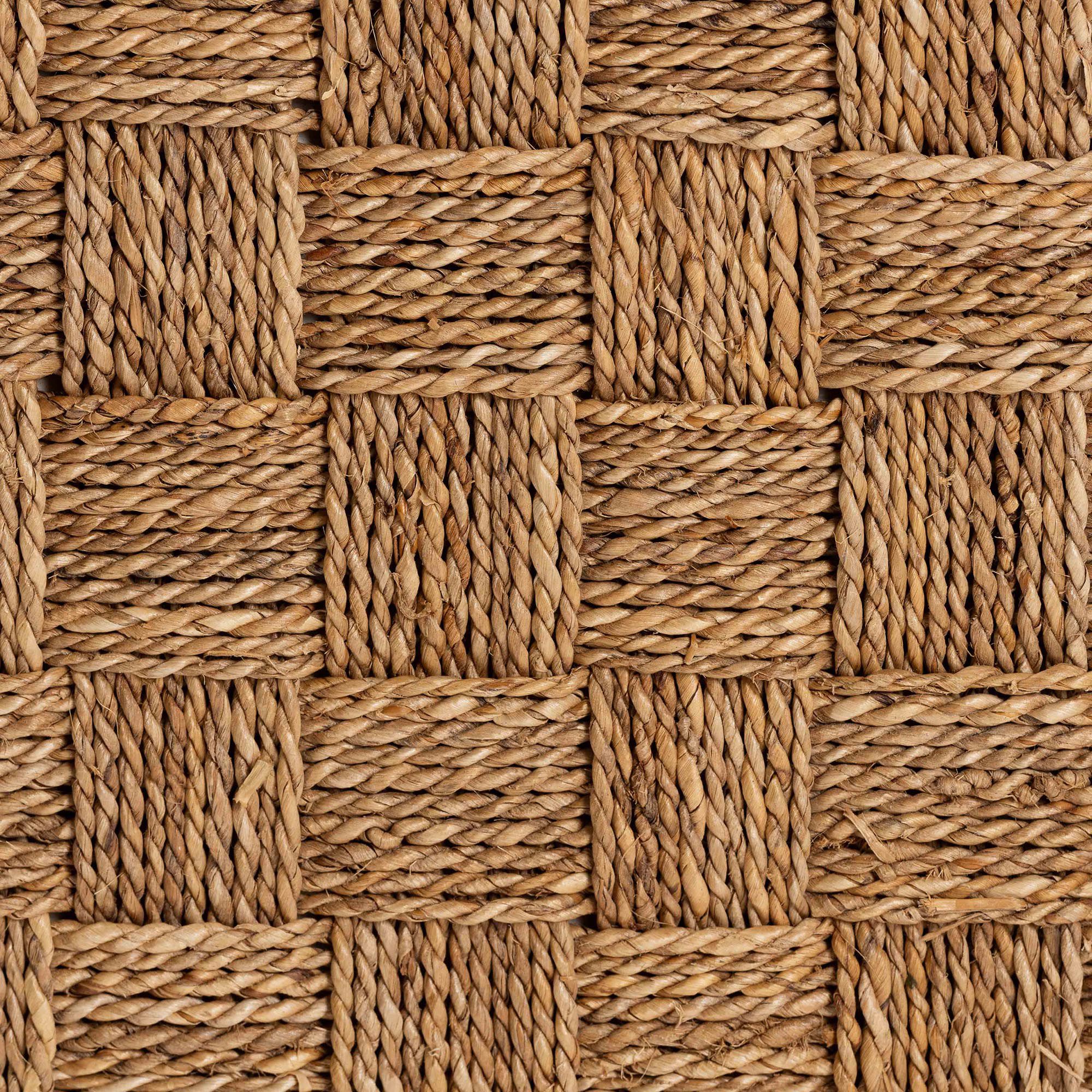 Image 7 bali & pari Cipally Bohemian Seagrass and Mahogany Wood Accent Bench more views