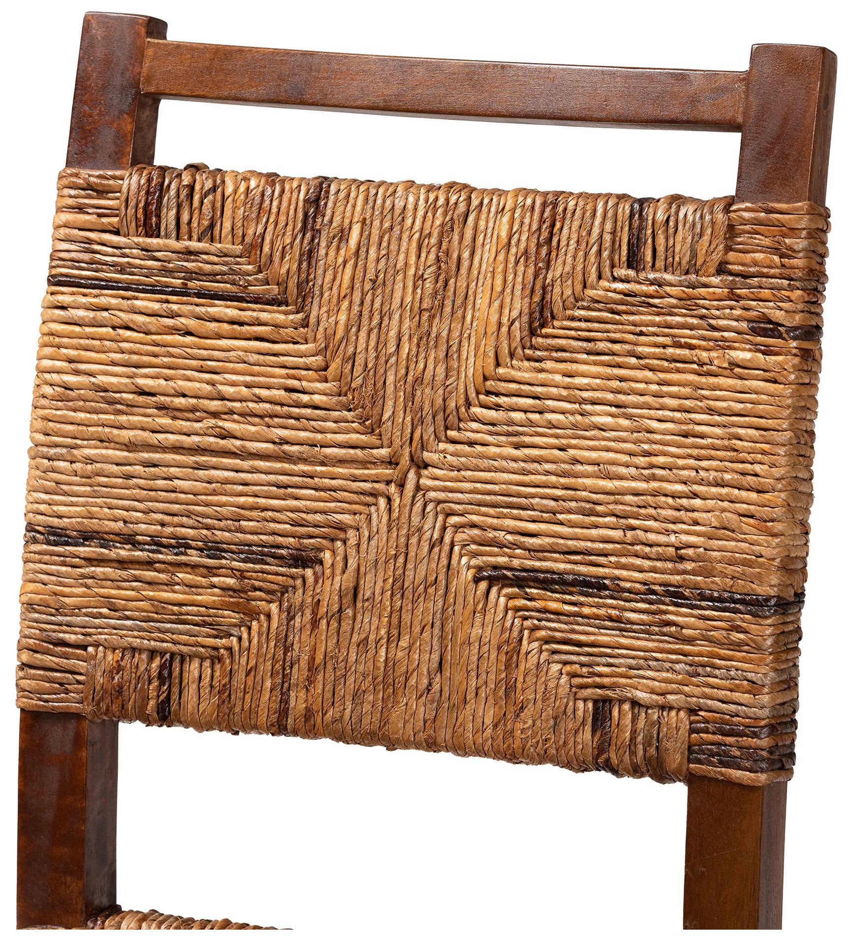 Image 5 bali & pari Cordoba Natural Seagrass and Mahogany Wood 2 Piece Dining C more views