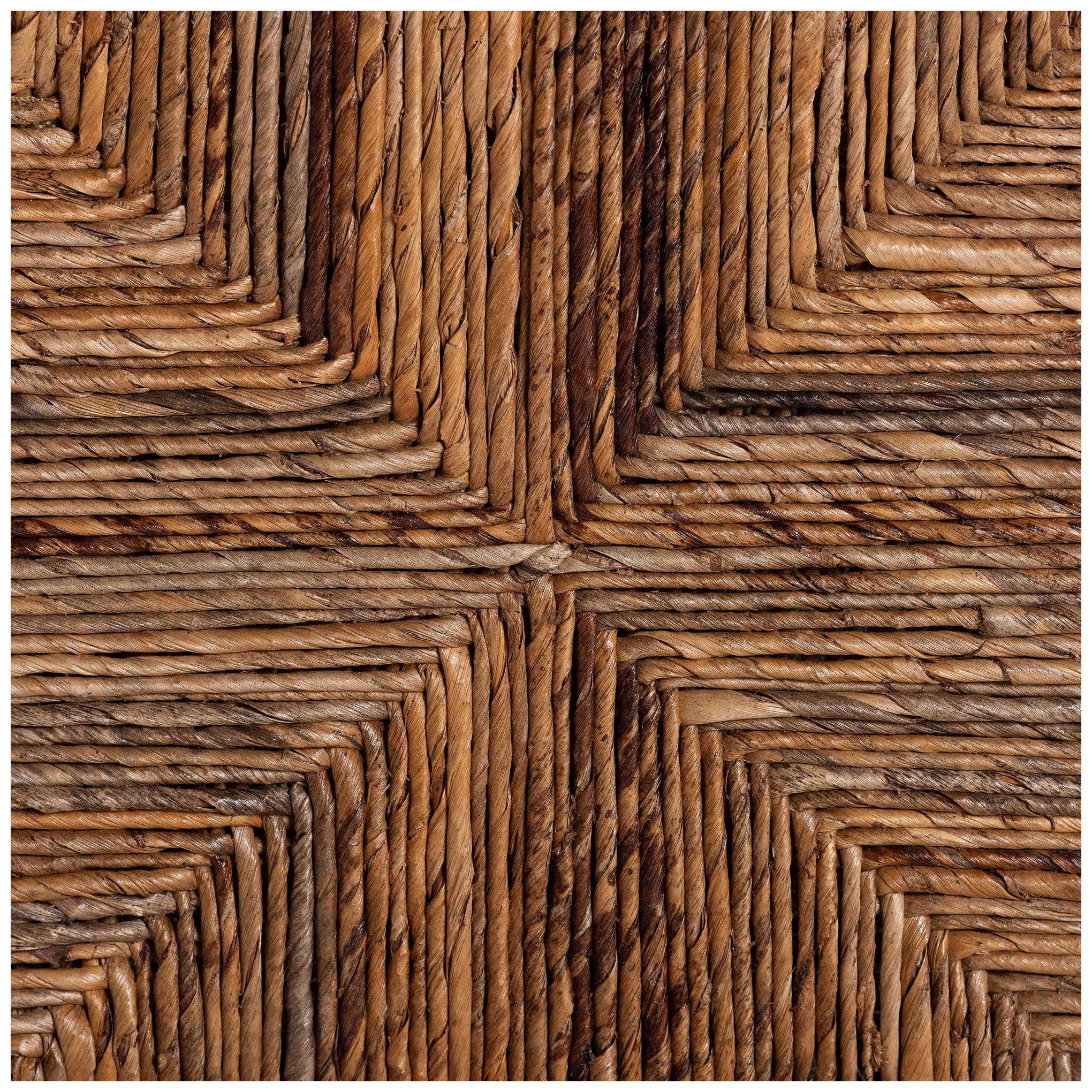 Image 7 bali & pari Cordoba Natural Seagrass and Mahogany Wood 2 Piece Dining C more views