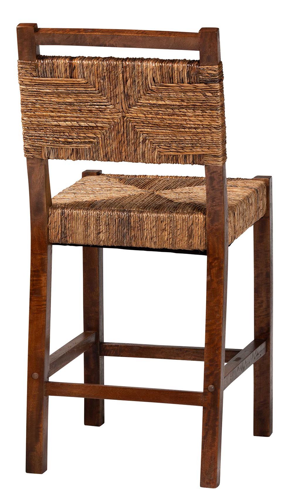 Thumbnail3 of bali & pari Cordoba Seagrass and Mahogany Wood 2 Piece Counter Stool Se more views