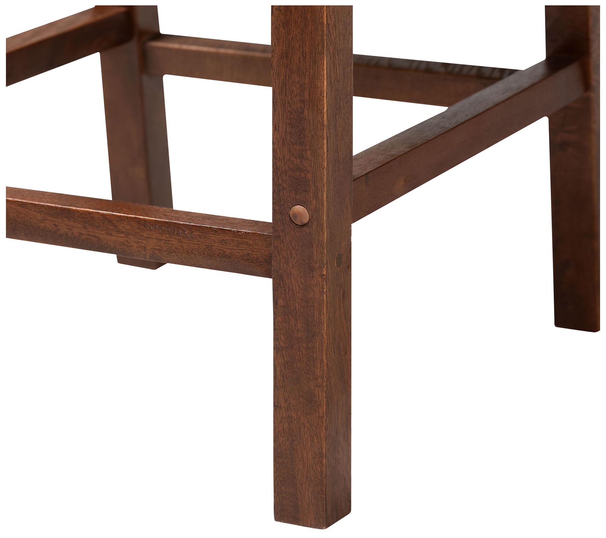 bali & pari Cordoba Seagrass and Mahogany Wood 2 Piece Counter Stool Se