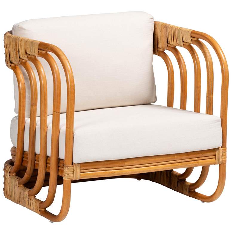 Image 1 bali & pari Corsa Modern Bohemian Natural Rattan Arm Chair