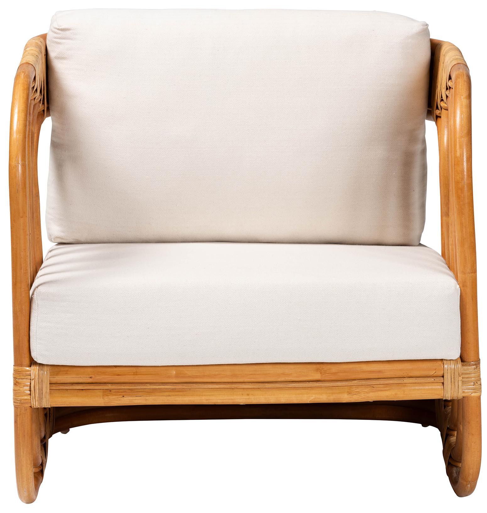 Image 3 bali & pari Corsa Modern Bohemian Natural Rattan Arm Chair more views