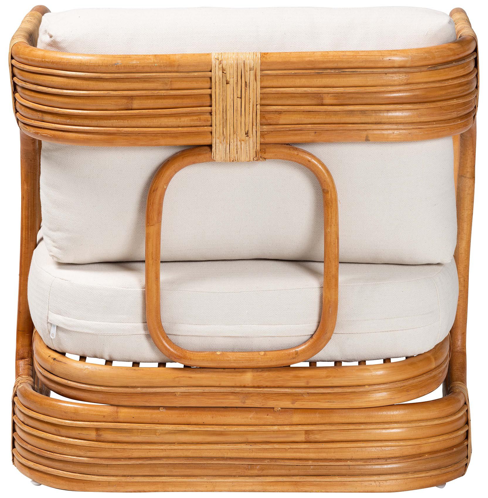 Image 5 bali & pari Corsa Modern Bohemian Natural Rattan Arm Chair more views