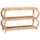 bali & pari Dalida Bohemian Natural Rattan 3-Tier Console Table