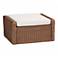 bali & pari Derris Bohemian Peanut Brown Braided Rattan Footstool