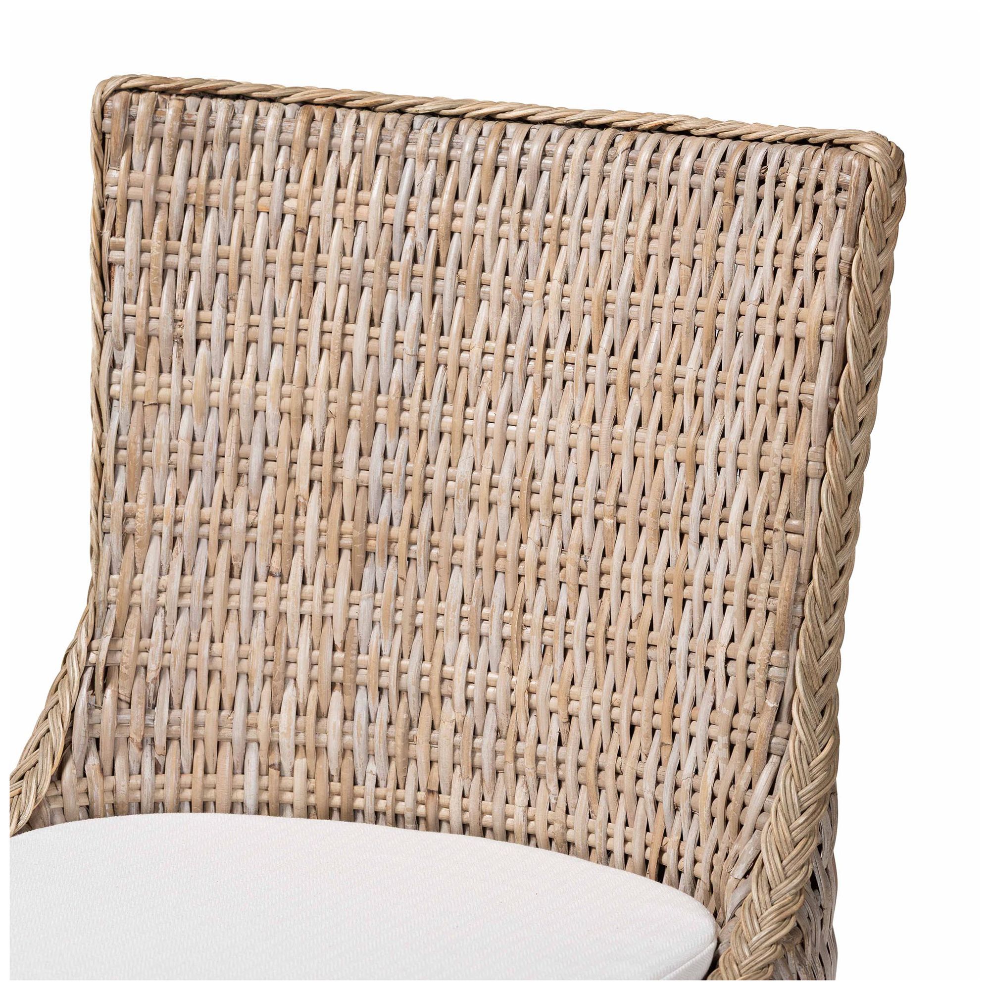 Image 6 bali & pari Derris Natural Rattan Greywashed Counter Stool with Cushion more views