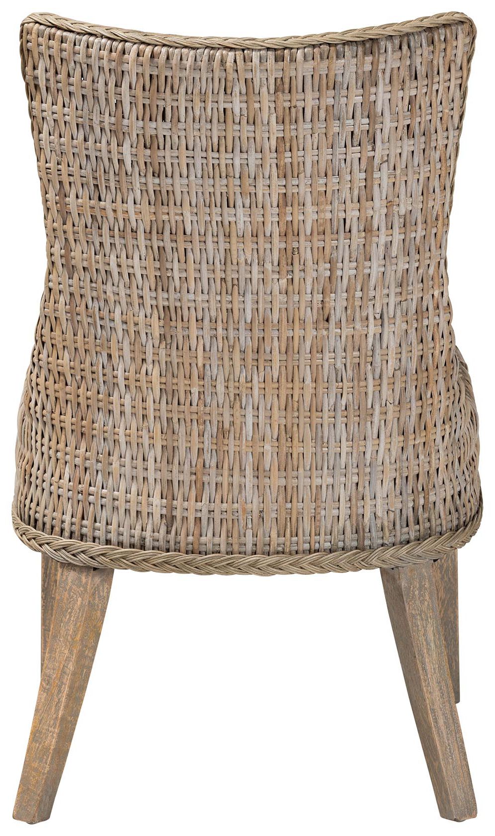 Image 5 bali & pari Derris Natural Rattan Greywashed Dining Chair with Cushion more views