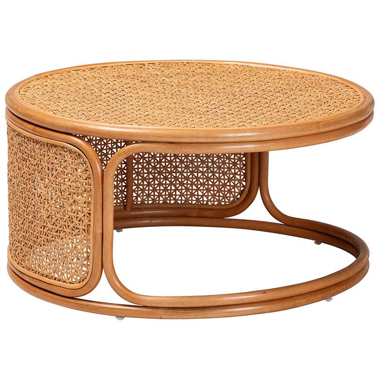 Image 1 bali & pari Eldon Bohemian Honey Rattan Coffee Table