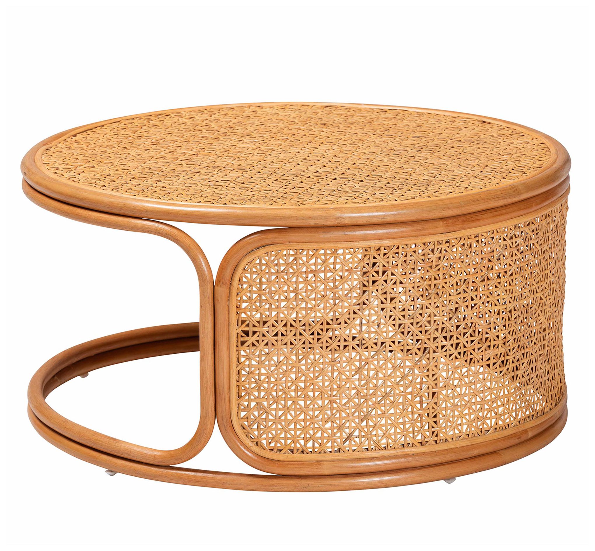 Image 3 bali & pari Eldon Bohemian Honey Rattan Coffee Table more views
