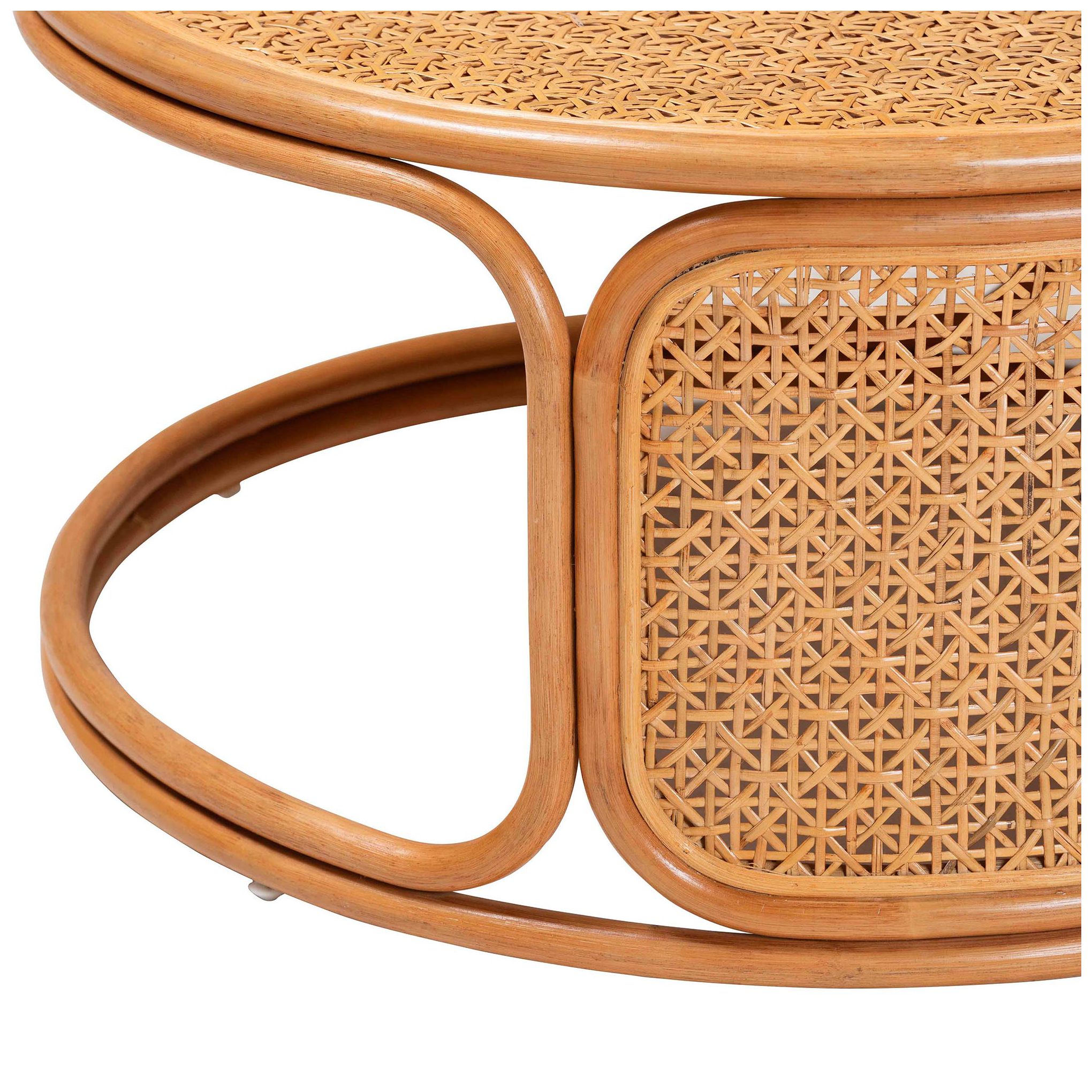 Image 4 bali & pari Eldon Bohemian Honey Rattan Coffee Table more views