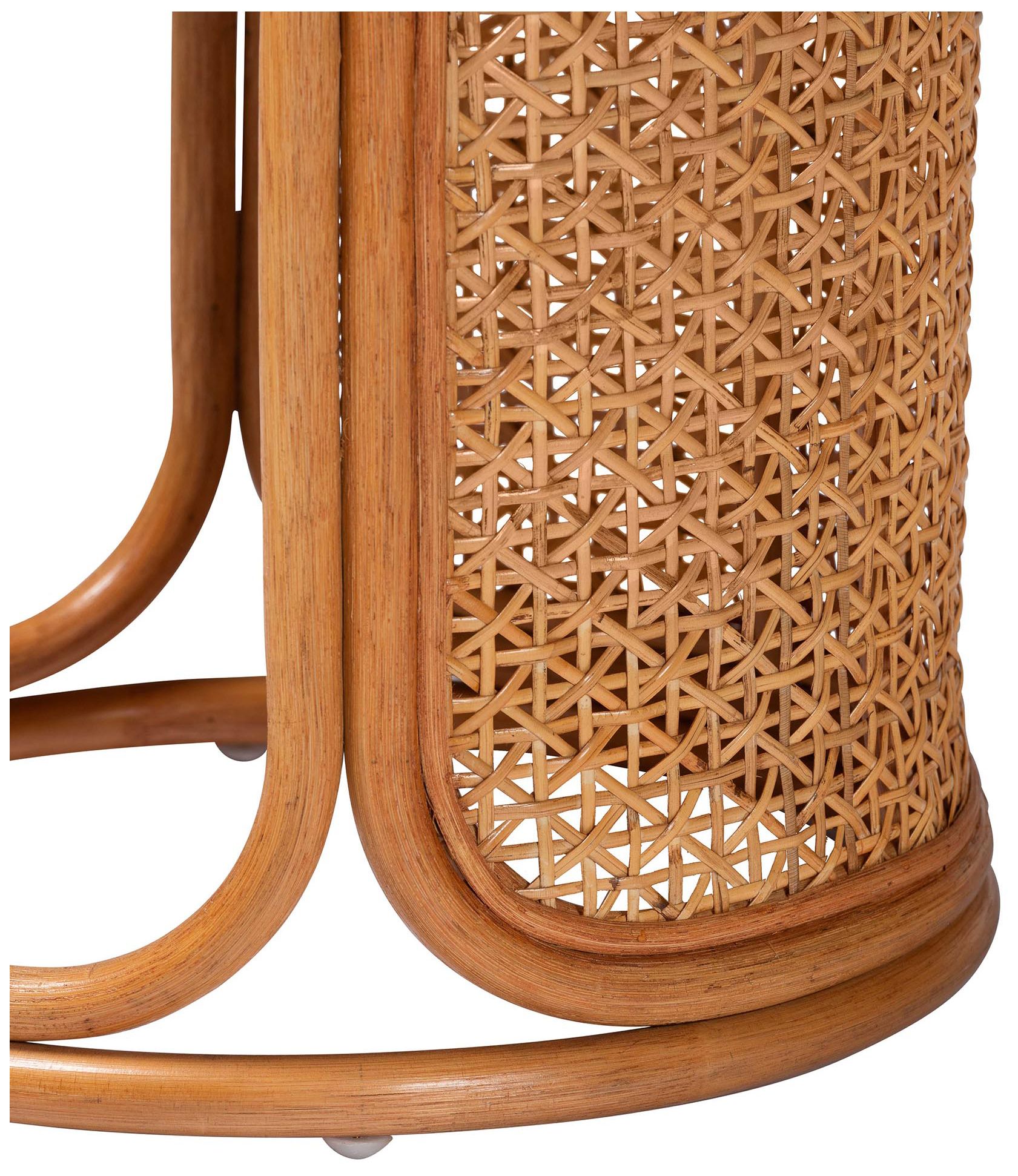 Image 4 bali & pari Eldon Bohemian Honey Rattan End Table more views