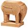 bali & pari Elissa Bohemian Light Honey Rattan Elephant End Table