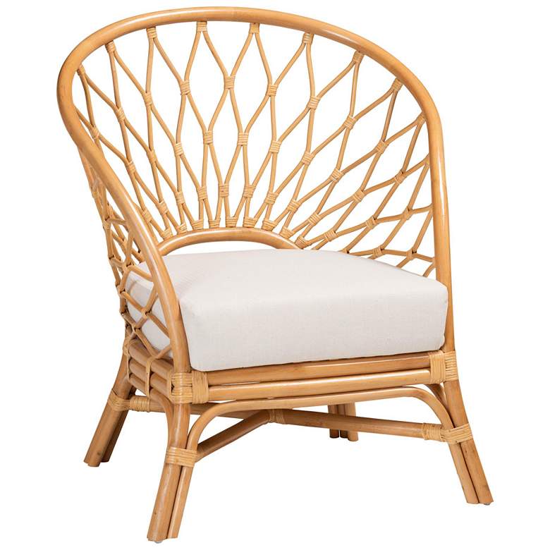 Image 1 bali & pari Emmeline Bohemian Honey Rattan Accent Chair