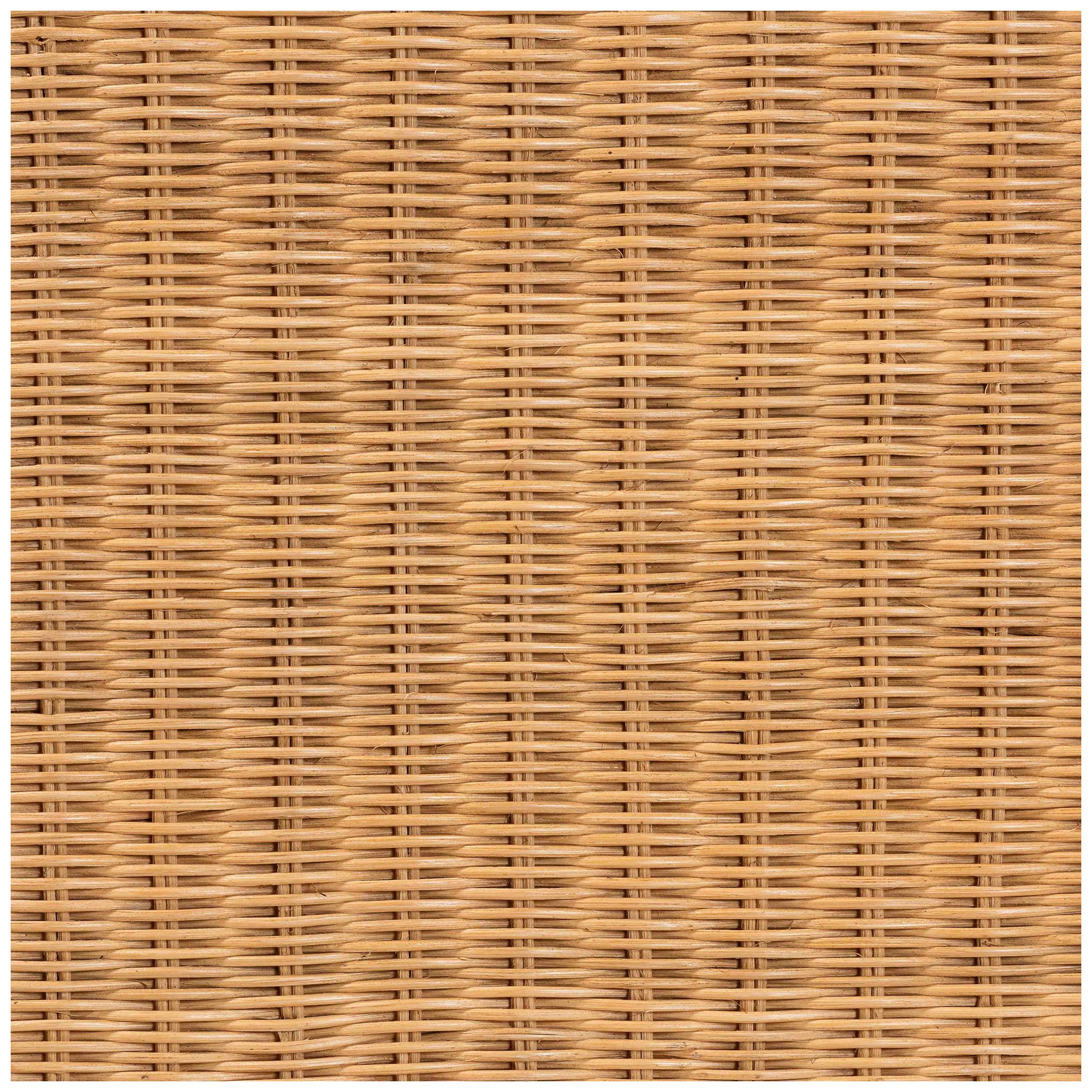 bali & pari Erla Light Honey Rattan Accent Bench with Scallop border