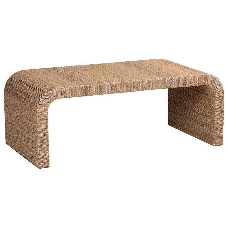Image 1 bali & pari Eviana Japandi Natural Seagrass Waterfall Coffee Table