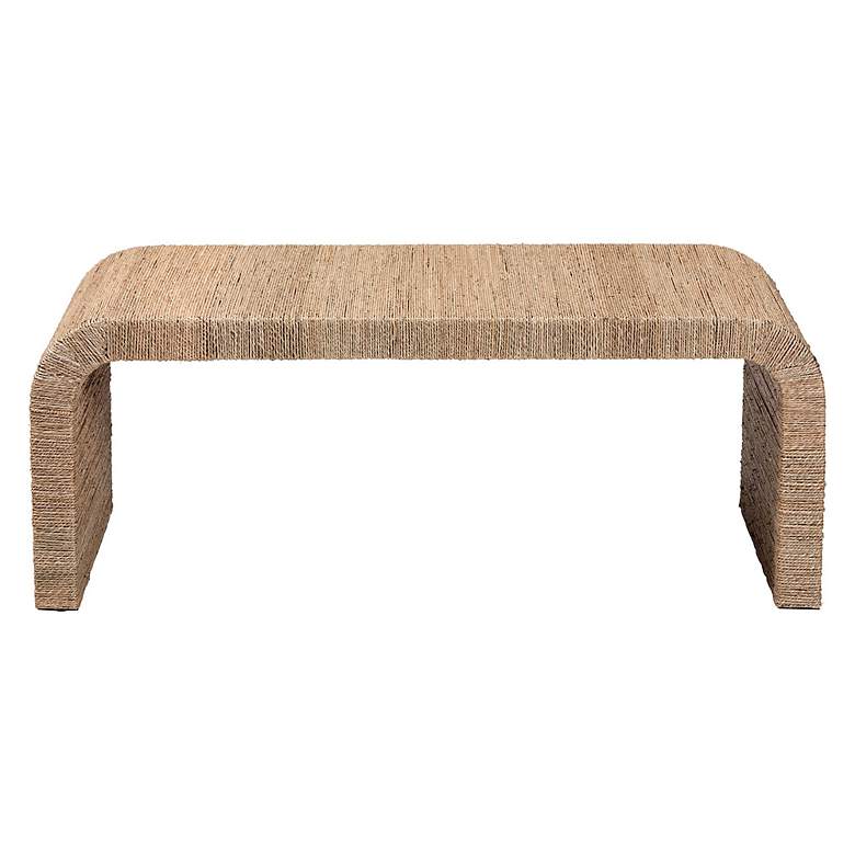 Image 4 bali & pari Eviana Japandi Natural Seagrass Waterfall Coffee Table more views