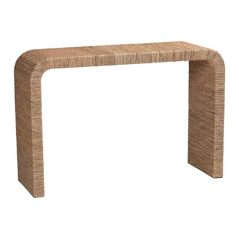 Image 1 bali & pari Eviana Japandi Natural Seagrass Waterfall Console Table