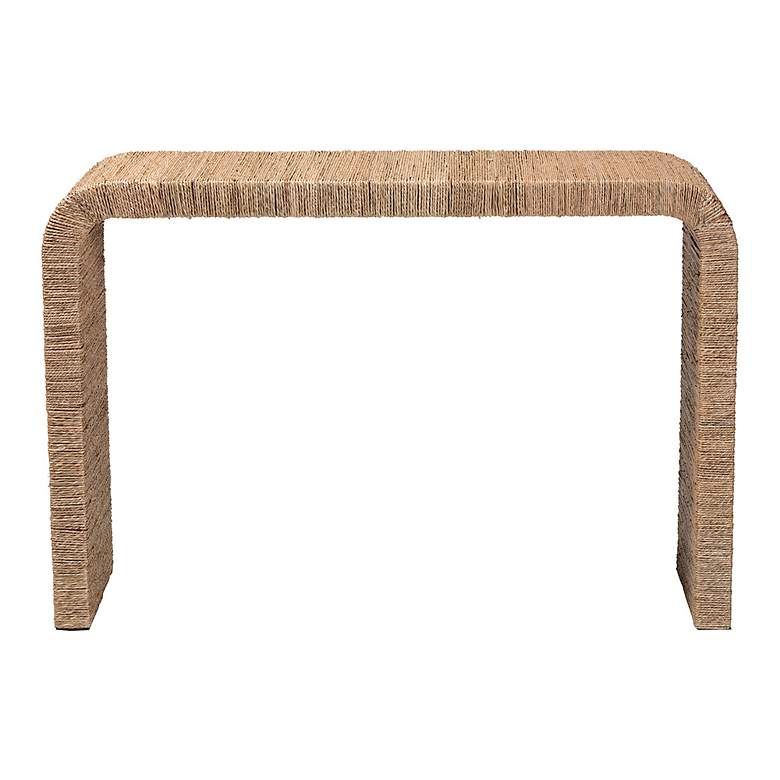 Image 4 bali & pari Eviana Japandi Natural Seagrass Waterfall Console Table more views
