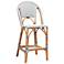 bali & pari Genica Two Tone Weaving and Natural Rattan Bar Stool