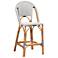 bali & pari Genica Two Tone Weaving and Natural Rattan Bar Stool