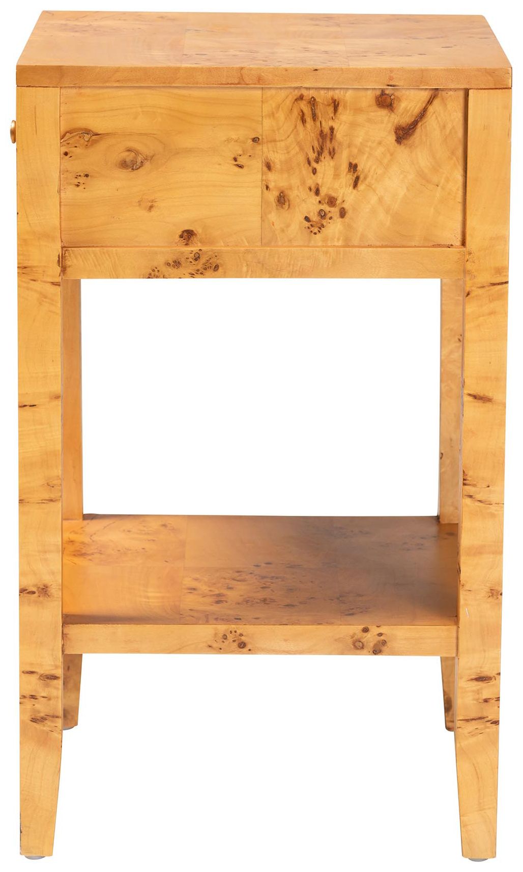 Image 5 bali & pari Ghina  Natural Light Mappa Burl Wood 1-Drawer Nightstand more views