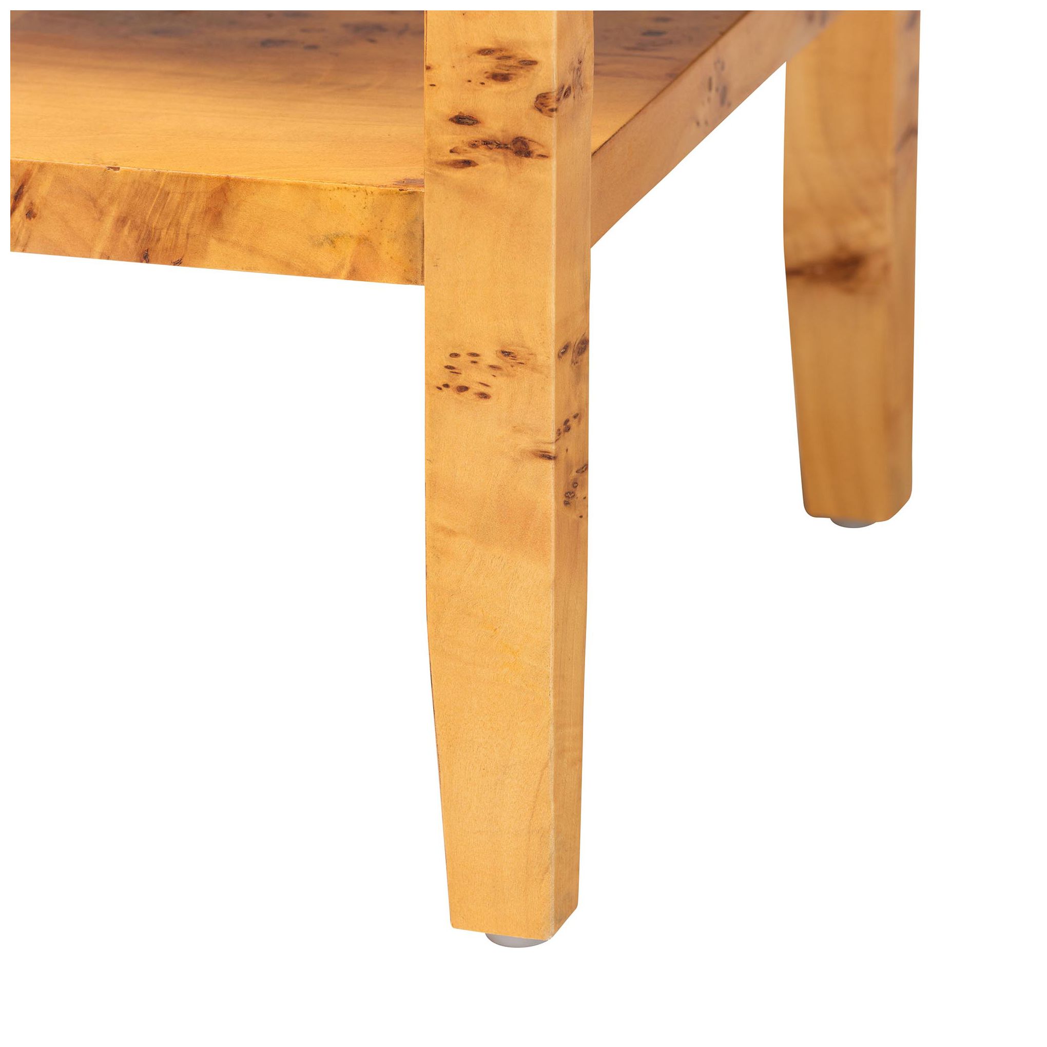 Image 7 bali & pari Ghina  Natural Light Mappa Burl Wood 1-Drawer Nightstand more views