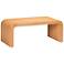 bali & pari Guevara Bohemian Light Honey Fluted Rattan Coffee Table