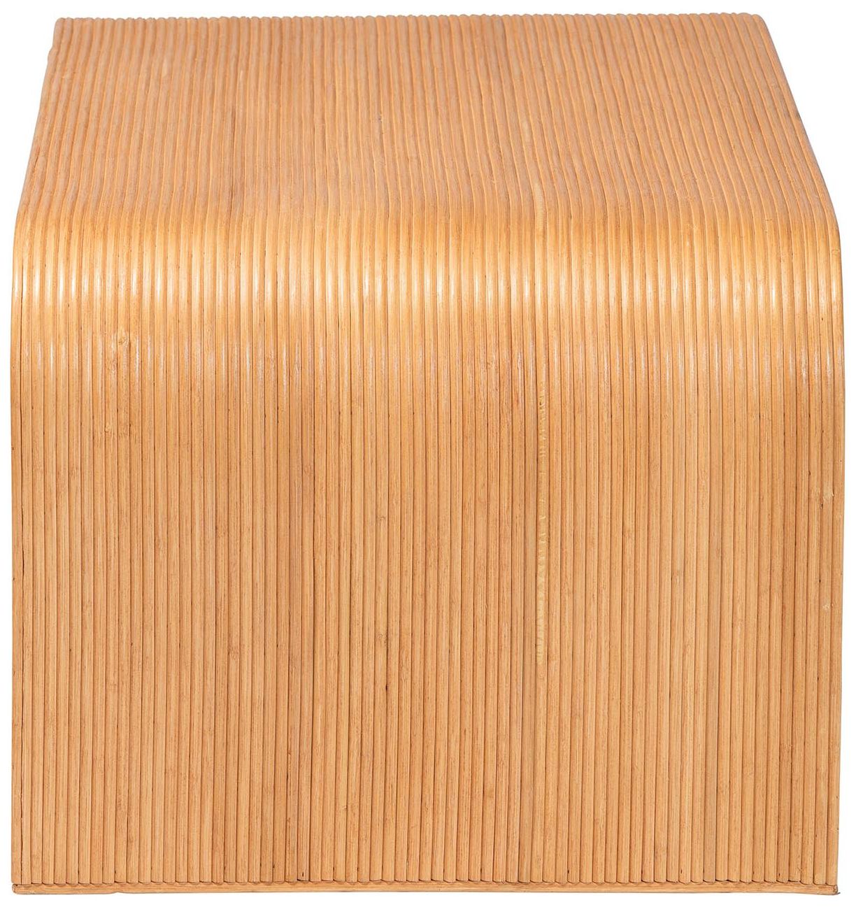 Image 4 bali & pari Guevara Bohemian Light Honey Fluted Rattan Coffee Table more views