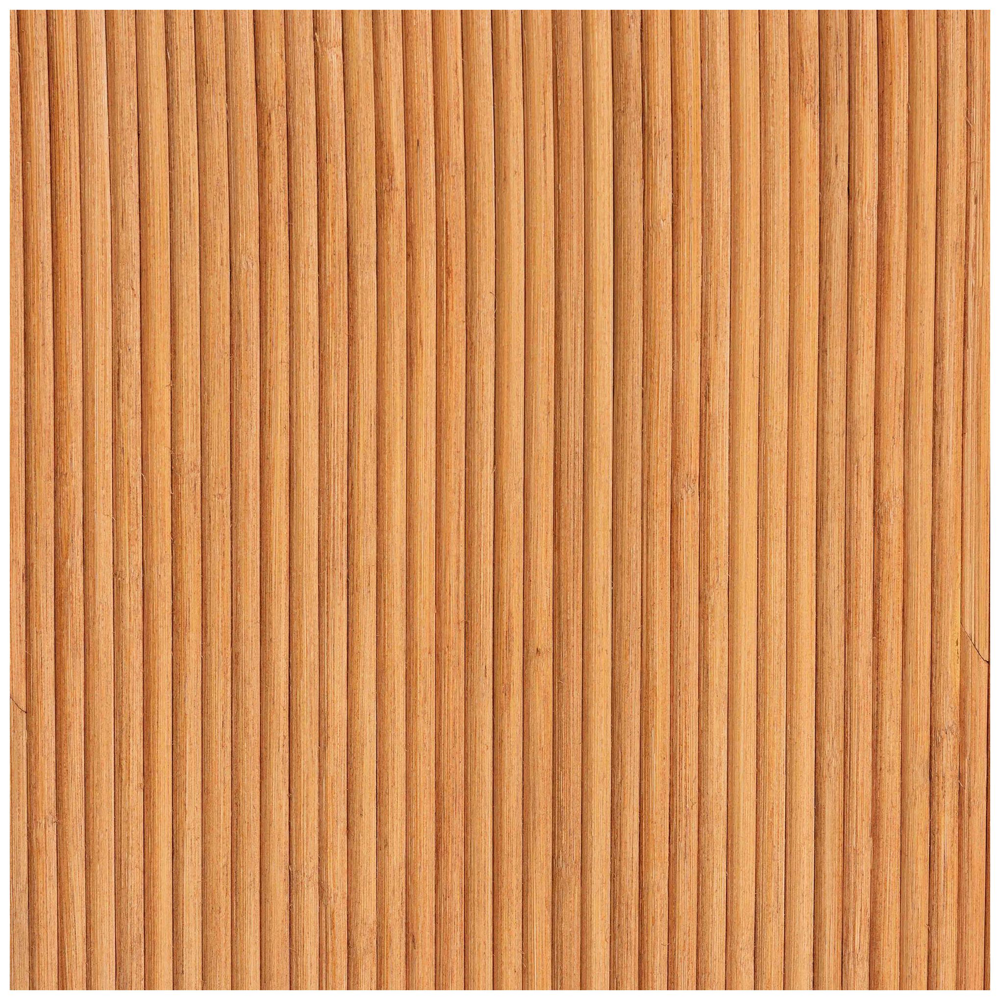 bali & pari Guevara Bohemian Light Honey Fluted Rattan Console Table