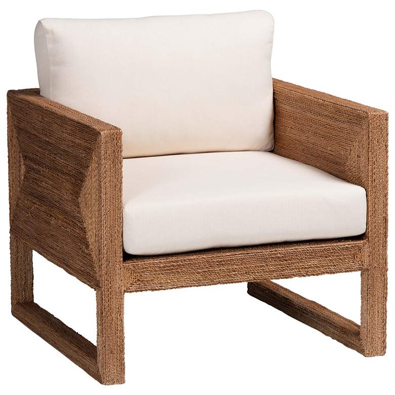 Image 1 bali & pari Helina Bohemian Bleached Seagrass and Acacia Wood Arm Chair