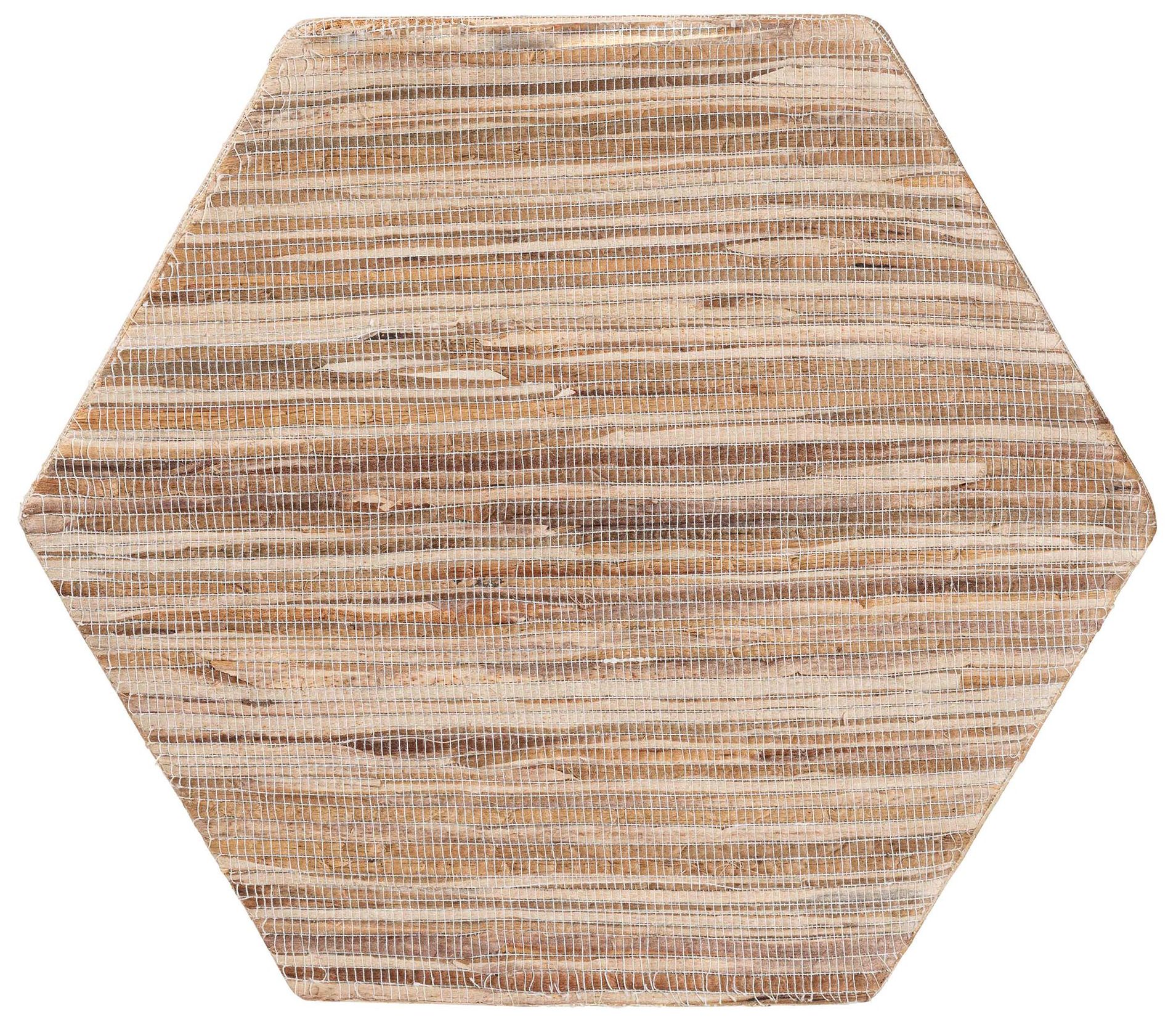 Image 4 Bali & Pari Idana Bohemian Woven Grasscloth Hourglass End Table more views