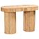 bali & pari Iryna Modern Bohemian Natural Rattan Console Table