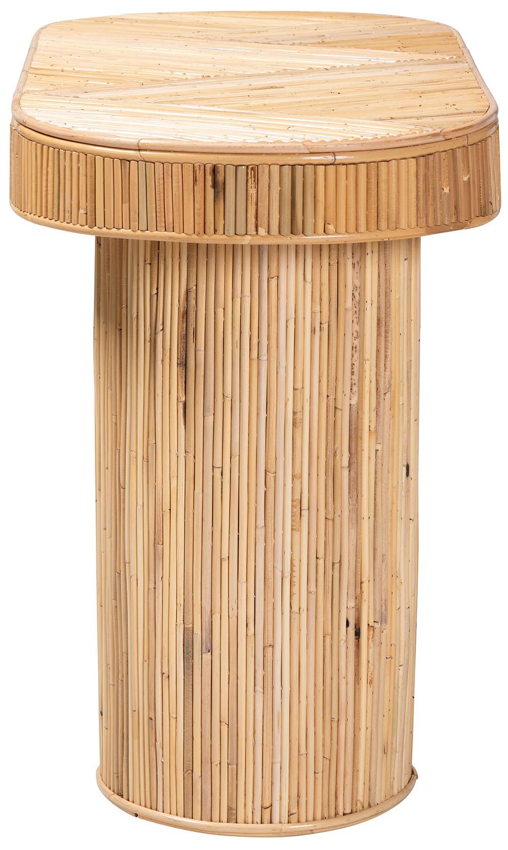 Image 4 bali & pari Iryna Modern Bohemian Natural Rattan Console Table more views