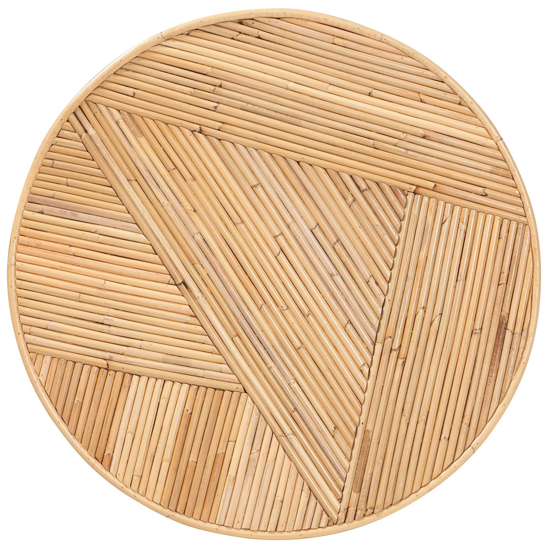 Image 5 bali & pari Iryna Modern Bohemian Natural Rattan End Table more views