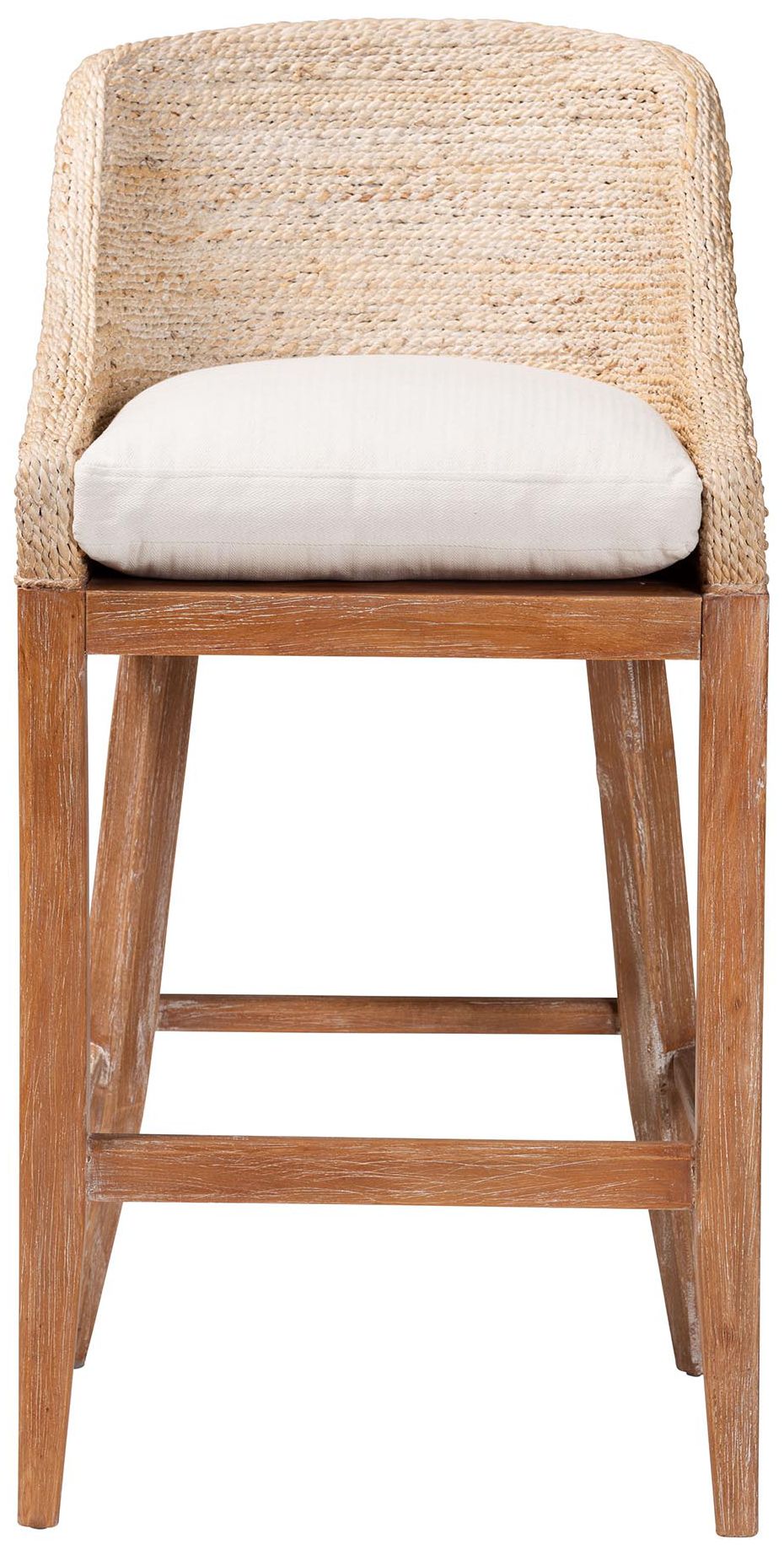 Thumbnail3 of bali & pari Jasper Seagrass Bar Stool with Mahogany Wood Frame more views